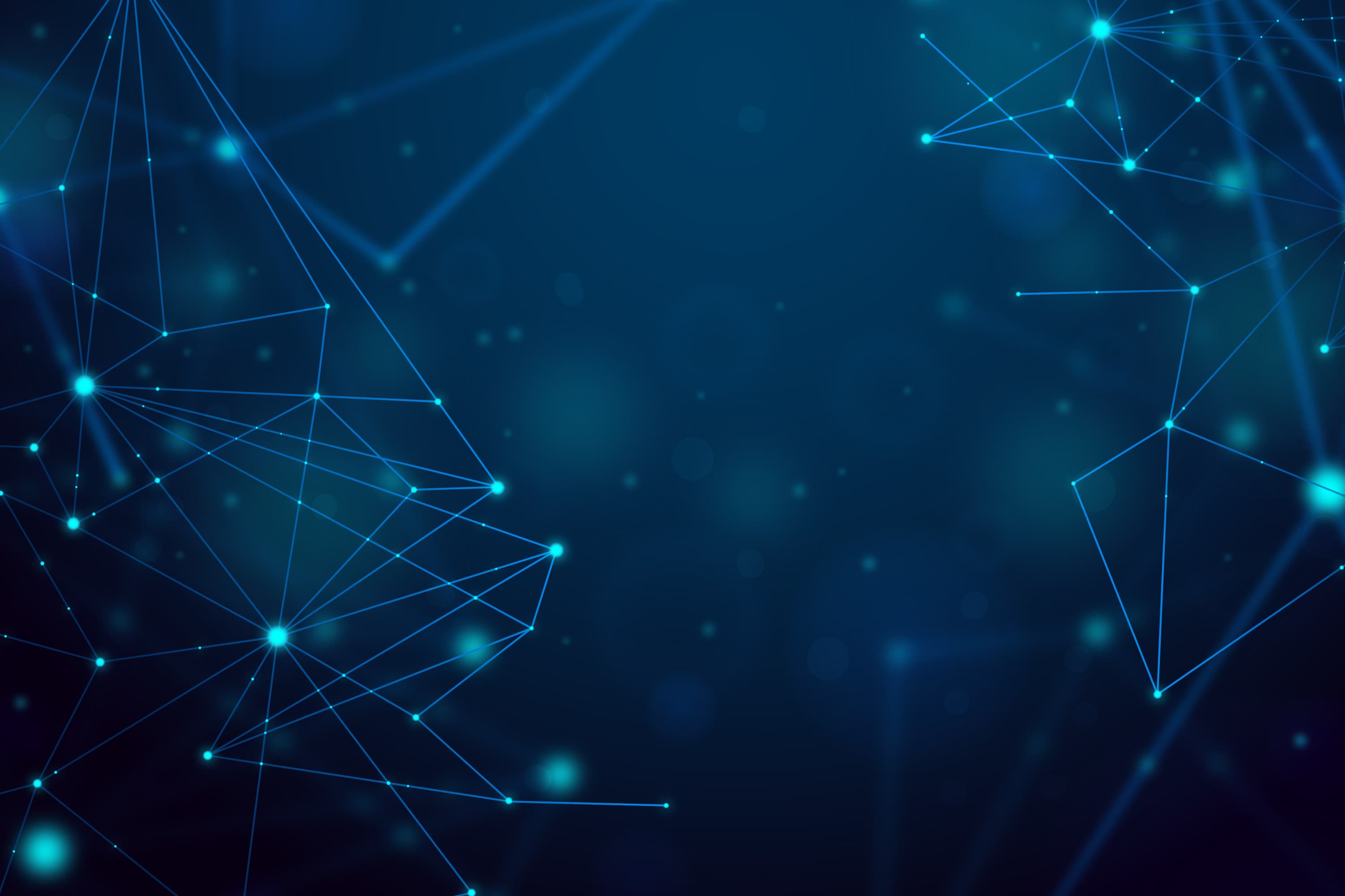 Abstract blue connected-node technology background